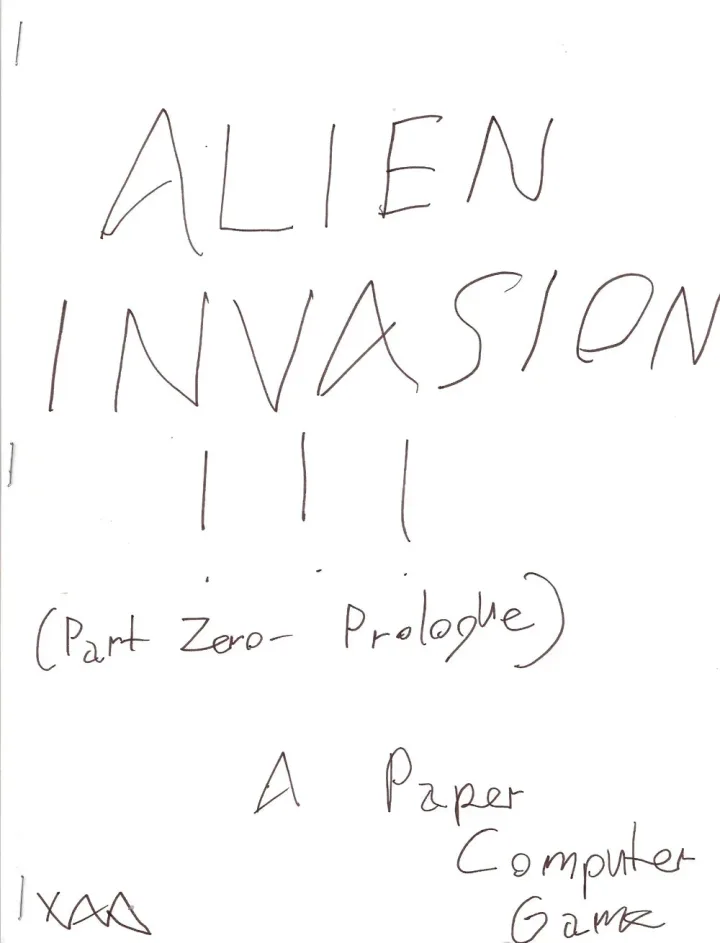 Cover for Alien Invasion Part 0: Prologue
