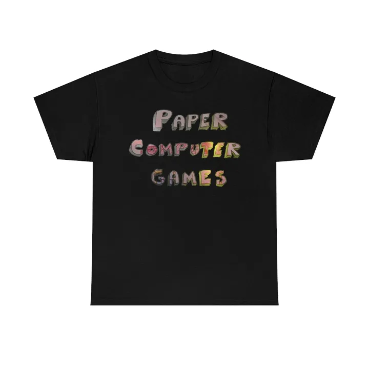 Cover for Paper Computer Games Title Logo Unisex Heavy Cotton Tee