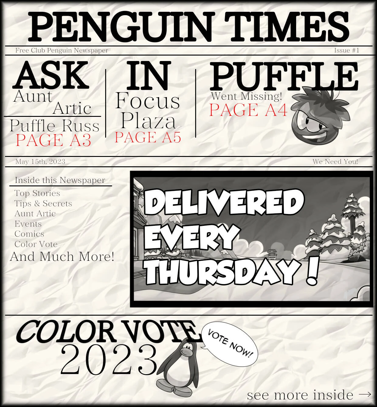 Cover for Penguin Times Issue #1